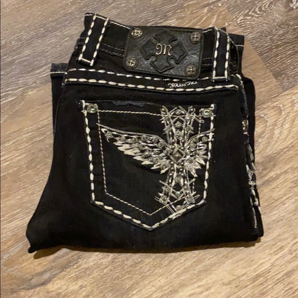 Miss Me Black Embellished Boot Cut Jeans